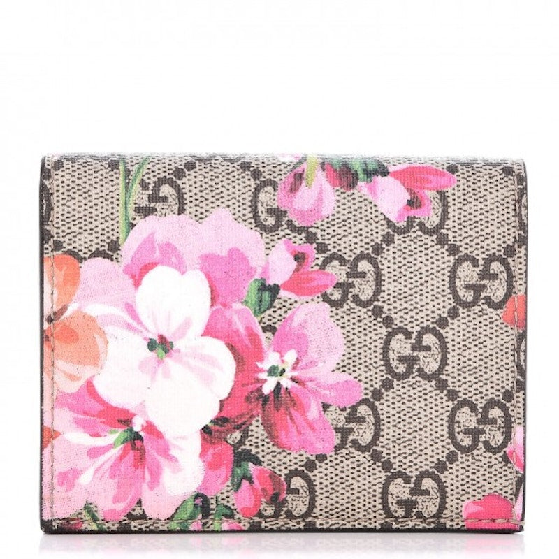 Gucci Wallet GG Supreme Blooms Pink