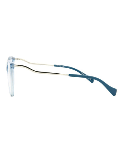 Gucci Cat Eye Eyeglasses Light Blue/Silver Transparent (GG1007O-30011762-006)