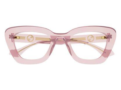 Gucci Cat Eye Eyeglasses Transparent Nude Orange (GG1555O 003)