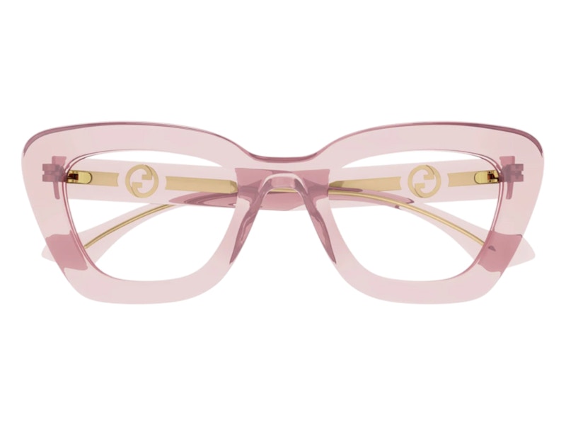 Gucci Cat Eye Eyeglasses Transparent Nude Orange (GG1555O 003)