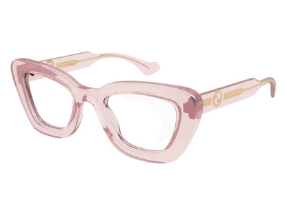 Gucci Cat Eye Eyeglasses Transparent Nude Orange (GG1555O 003)