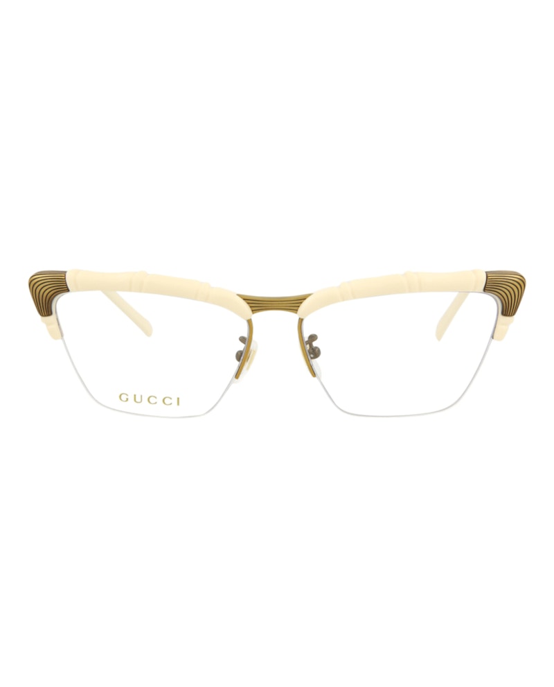 Gucci Cat Eye Eyeglasses White/White/Transparent (GG0660O-30008582-002)