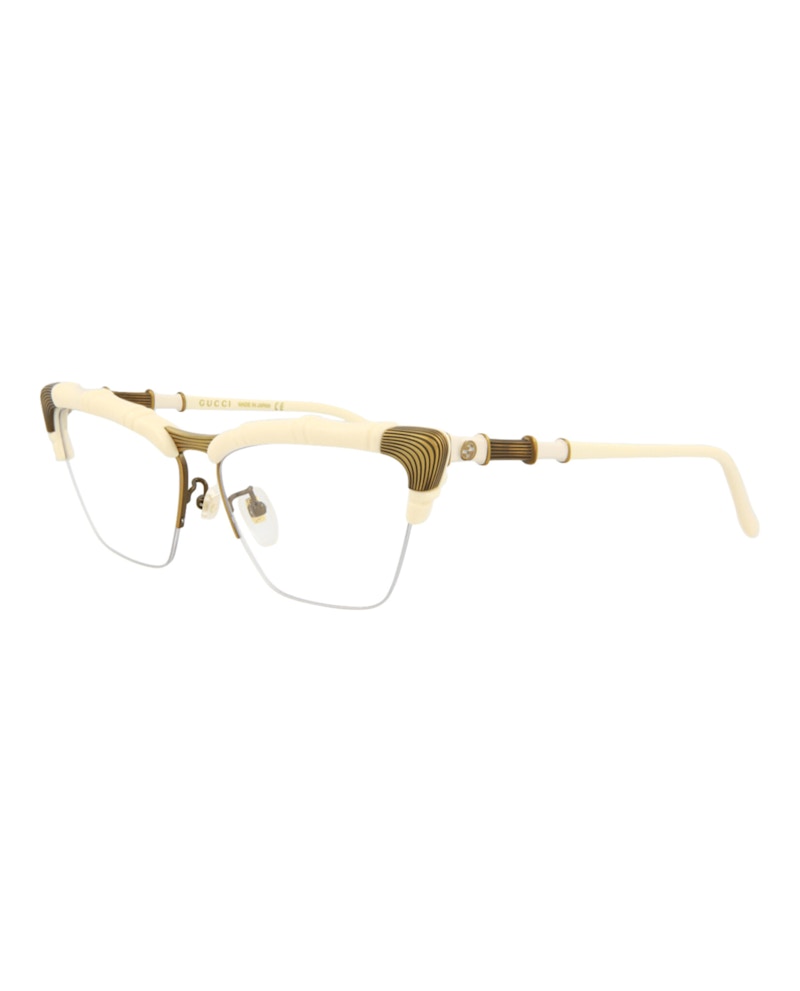 Gucci Cat Eye Eyeglasses White/White/Transparent (GG0660O-30008582-002)