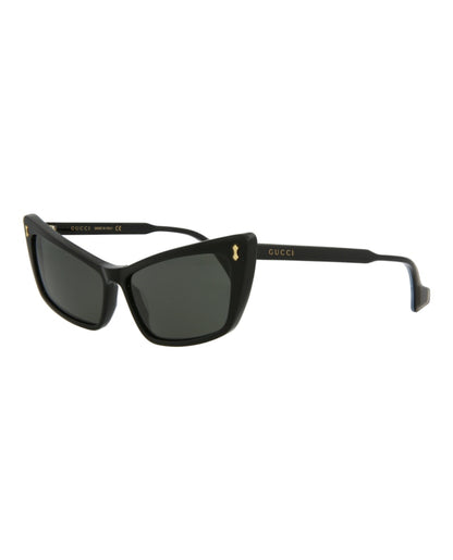 Gucci Cat Eye-Frame Acetate Sunglasses Black/Black/Grey (GG0626S-30008359-001)