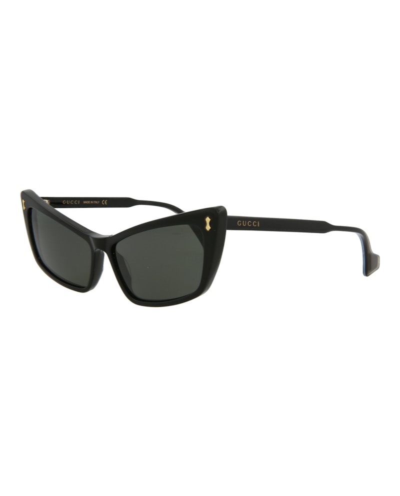 Gucci Cat Eye-Frame Acetate Sunglasses Black/Black/Grey (GG0626S-30008359-001)