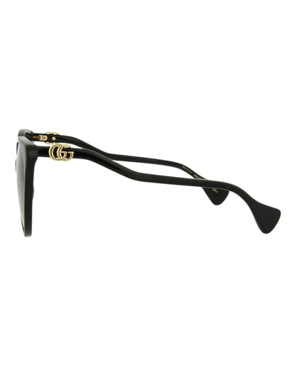 Gucci Cat Eye-Frame Acetate Sunglasses Black Black Grey (GG1011S-30011586-001)