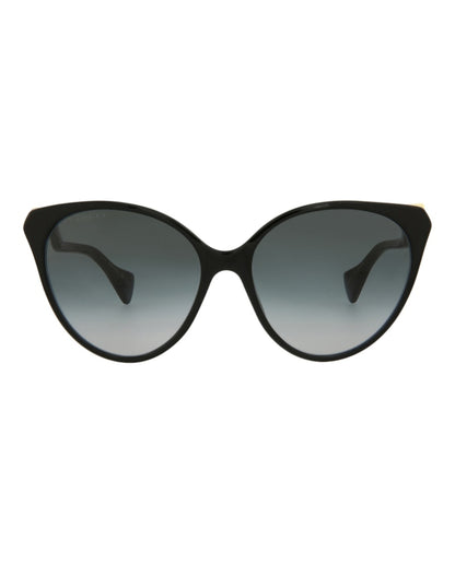 Gucci Cat Eye-Frame Acetate Sunglasses Black Black Grey (GG1011S-30011586-001)