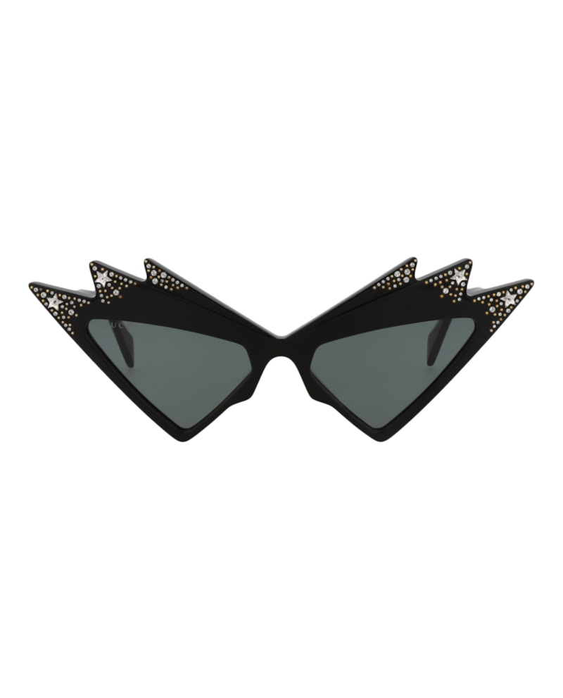 Gucci Cat Eye-Frame Acetate Sunglasses Black/Black/Grey (GG1371S-30014002-003)