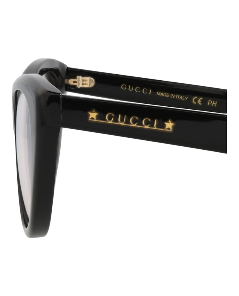 Gucci Cat Eye-Frame Acetate Sunglasses Black/Black/Transparent (GG1172S-30013441-001)
