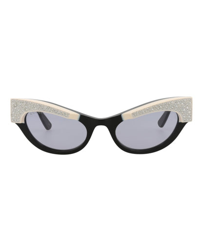 Gucci Cat Eye-Frame Acetate Sunglasses Black Black Violet (GG1167S-30012958-001)