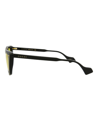 Gucci Cat Eye-Frame Acetate Sunglasses Black/Black/Yellow (GG0616S-30008120-002)