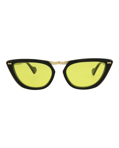 Gucci Cat Eye-Frame Acetate Sunglasses Black/Black/Yellow (GG0616S-30008120-002)