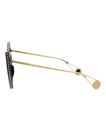 Gucci Cat Eye-Frame Acetate Sunglasses Black Gold Brown (GG0430S-30006314-002)