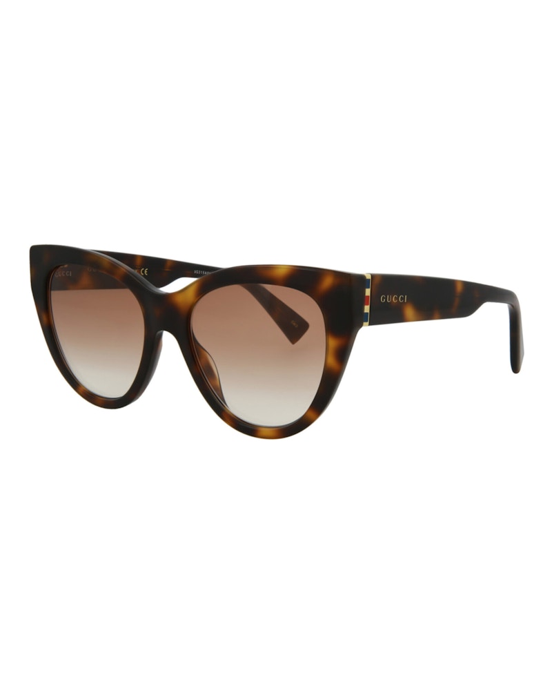 Gucci Cat Eye-Frame Acetate Sunglasses Havana Gold Red (GG0460S-30006463-004)