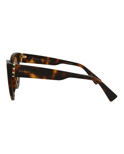 Gucci Cat Eye-Frame Acetate Sunglasses Havana Gold Red (GG0460S-30006463-004)