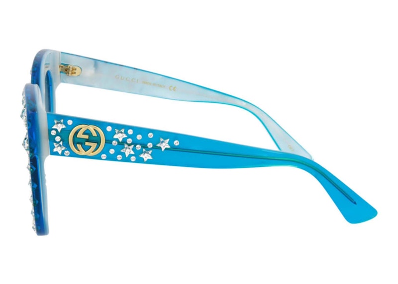 Gucci Cat Eye-Frame Acetate Sunglasses Light Blue (GG0116S-30001563-009-40089)