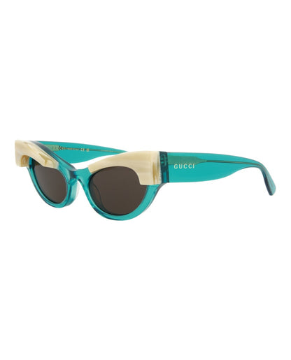 Gucci Cat Eye-Frame Acetate Sunglasses Light Blue Light Blue Grey (GG1167S-30012958-004)