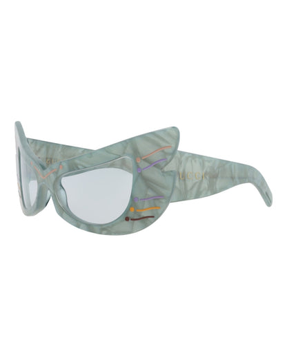 Gucci Cat Eye-Frame Acetate Sunglasses Light Blue Light Blue Light Blue (GG0710S-30008740-004)