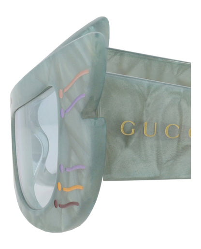 Gucci Cat Eye-Frame Acetate Sunglasses Light Blue Light Blue Light Blue (GG0710S-30008740-004)
