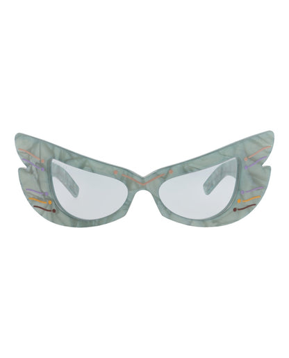 Gucci Cat Eye-Frame Acetate Sunglasses Light Blue Light Blue Light Blue (GG0710S-30008740-004)