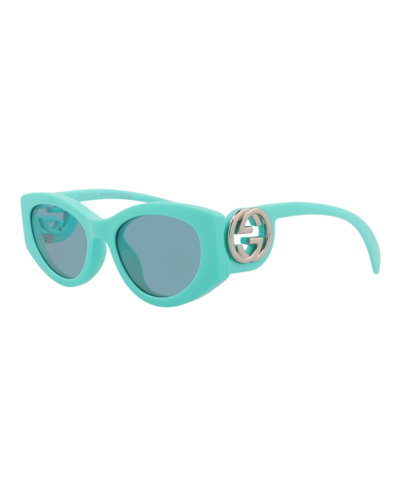 Gucci Cat Eye-Frame Injection Sunglasses Light Blue Light Blue Light Blue (GG1691S-30015481-004)