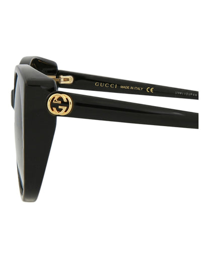 Gucci Cat Eye-Frame Injection Sunglasses Shiny Black (GG0369S-30006036-001)