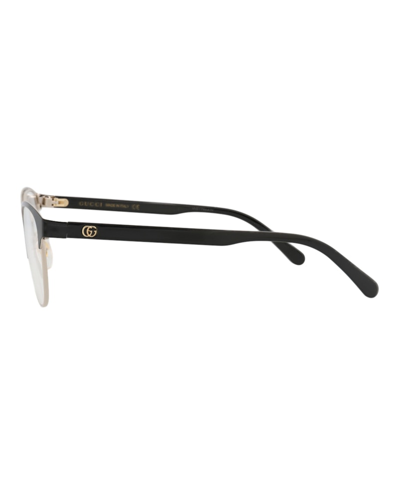 Gucci Cat Eye-Frame Metal Optical Frames Black Black Transparent (GG0718O-30008911-005)