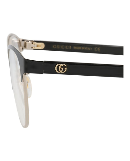 Gucci Cat Eye-Frame Metal Optical Frames Black Black Transparent (GG0718O-30008911-005)