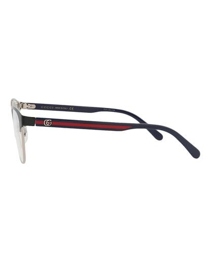 Gucci Cat Eye-Frame Metal Optical Frames Black Blue Transparent (GG0718O-30008911-006)