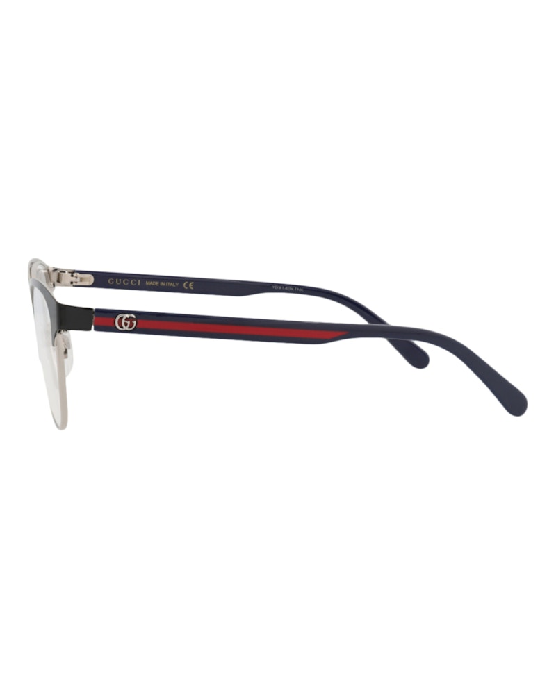 Gucci Cat Eye-Frame Metal Optical Frames Black Blue Transparent (GG0718O-30008911-006)