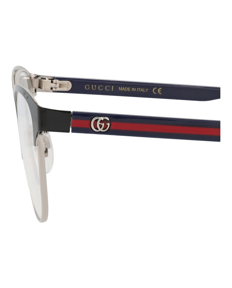 Gucci Cat Eye-Frame Metal Optical Frames Black Blue Transparent (GG0718O-30008911-006)