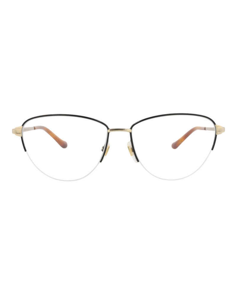 Gucci Cat Eye-Frame Metal Optical Frames Black Gold Transparent (GG0580O-30008147-002)