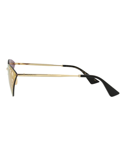 Gucci Cat Eye-Frame Metal Sunglasses Gold Gold Pink (GG0898S-30010504-003)