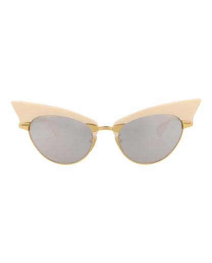Gucci Cat Eye-Frame Metal Sunglasses Gold Gold Silver (GG1131S-30013536-001)