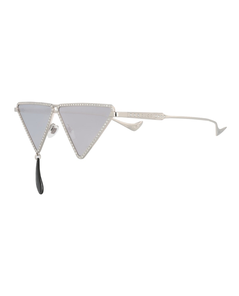 Gucci Cat Eye-Frame Metal Sunglasses Silver Silver Silver (GG1252S-30013616-001)