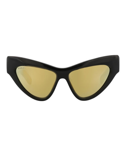 Gucci Cat Eye-Frame Recycled Acetate Sunglasses Black/Black/Gold (GG1294S-30013847-002)