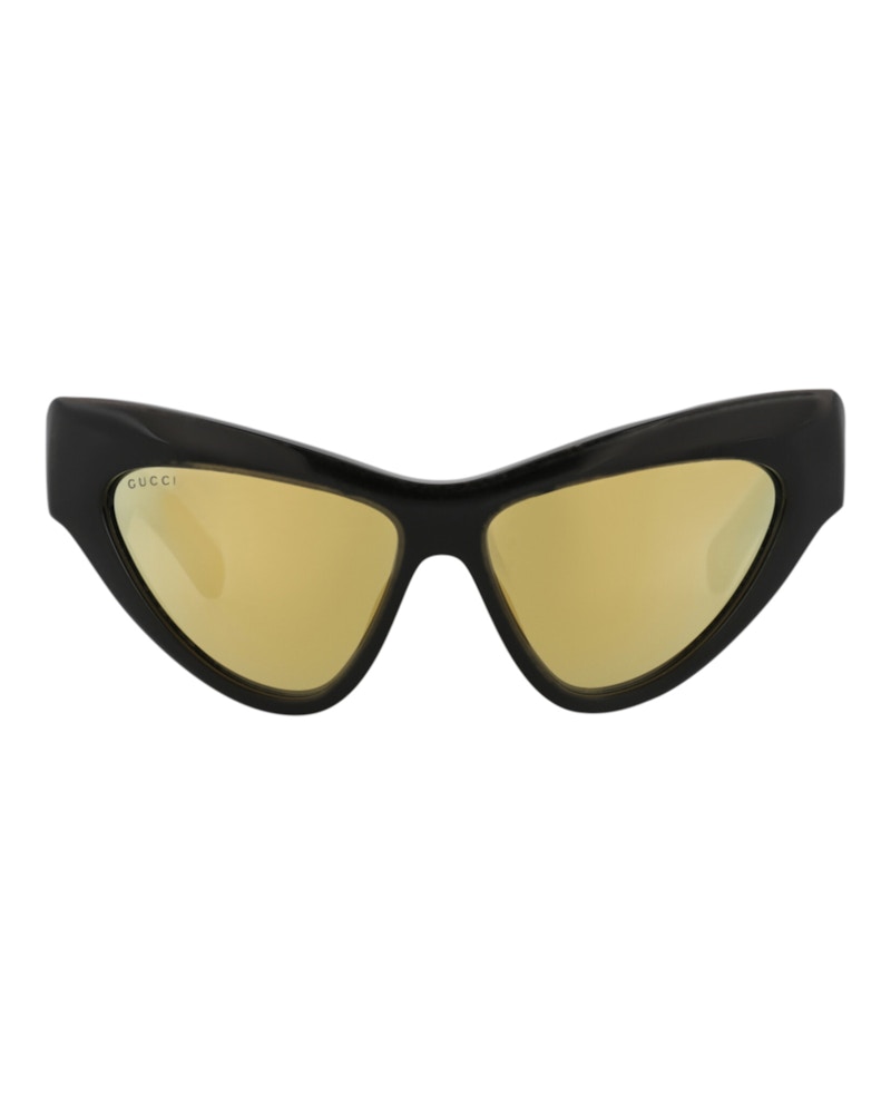 Gucci Cat Eye-Frame Recycled Acetate Sunglasses Black/Black/Gold (GG1294S-30013847-002)