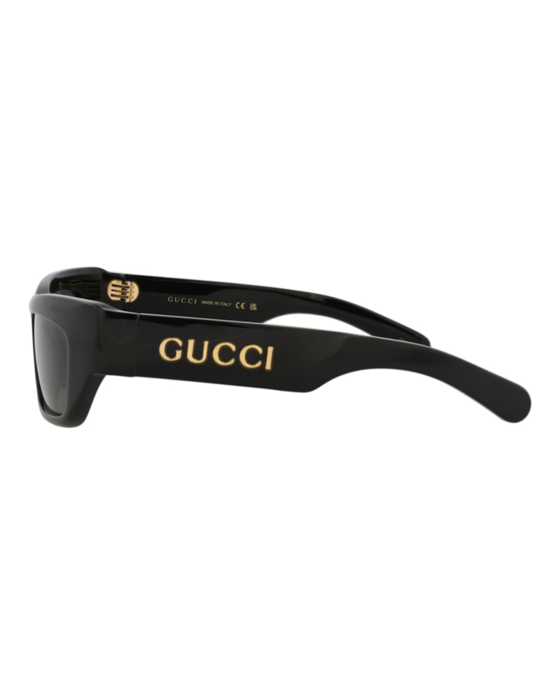 Gucci Cat Eye-Frame Recycled Acetate Sunglasses Black Black Grey (GG1296S-30013841-001)