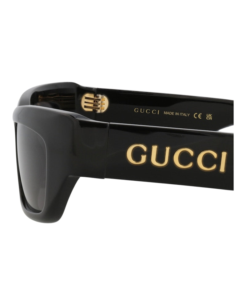 Gucci Cat Eye-Frame Recycled Acetate Sunglasses Black Black Grey (GG1296S-30013841-001)