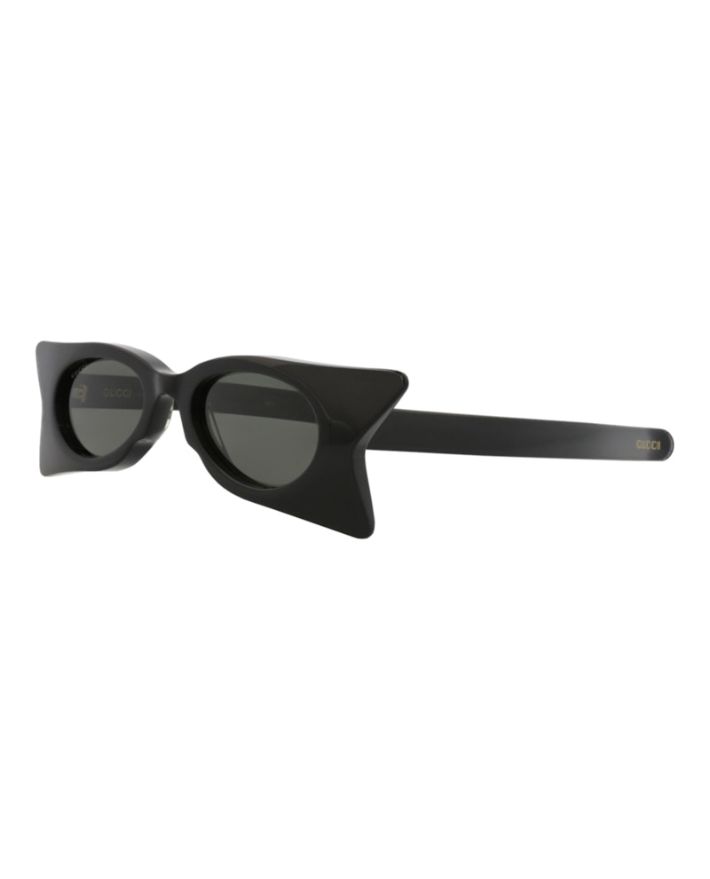 Gucci Cat Eye-Frame Recycled Acetate Sunglasses Black Black Grey (GG1379S-30014362-002)