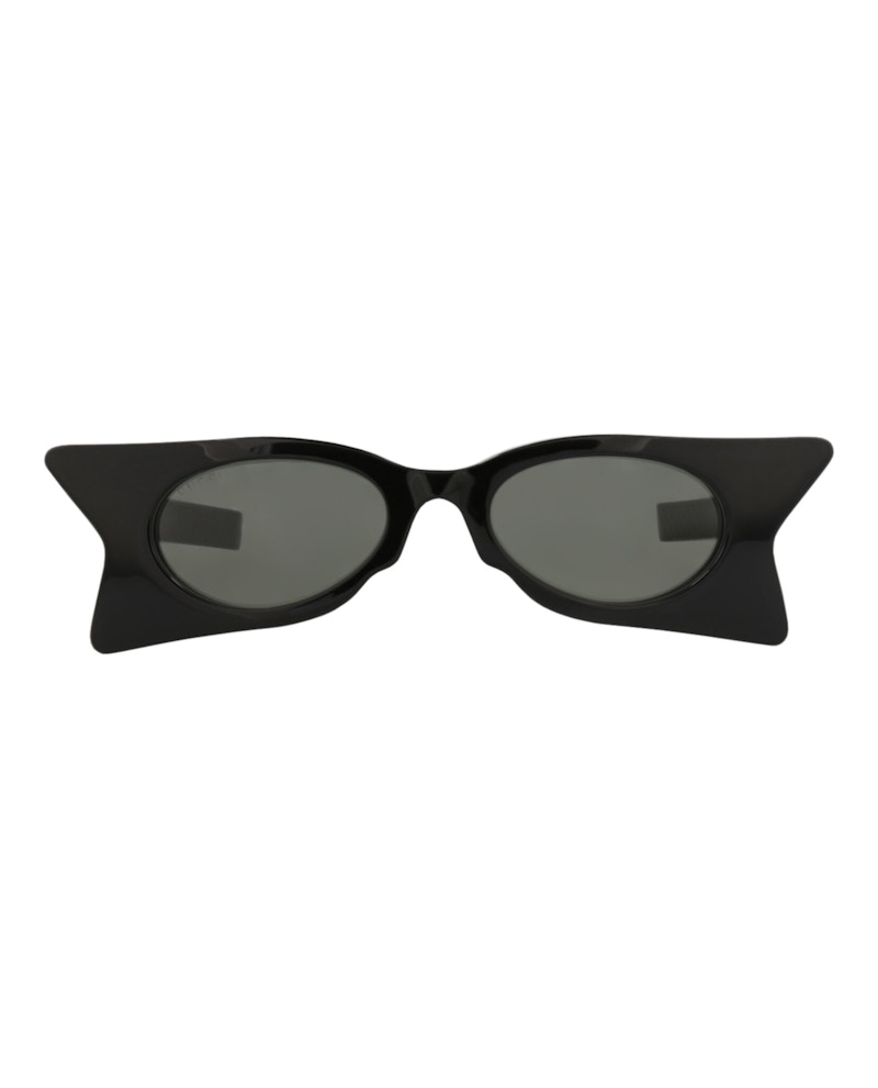 Gucci Cat Eye-Frame Recycled Acetate Sunglasses Black Black Grey (GG1379S-30014362-002)