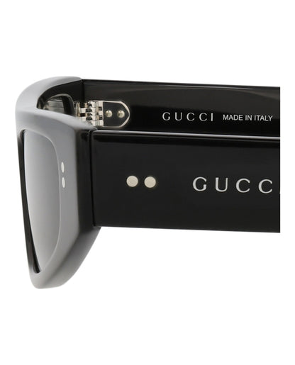 Gucci Cat Eye-Frame Recycled Acetate Sunglasses Black Black Grey (GG1634S-30014927-003)