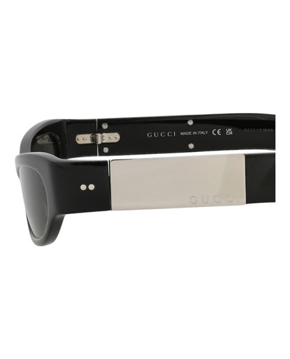 Gucci Cat Eye-Frame Recycled Acetate Sunglasses Black/Black/Grey (GG1635S-30014928-003)