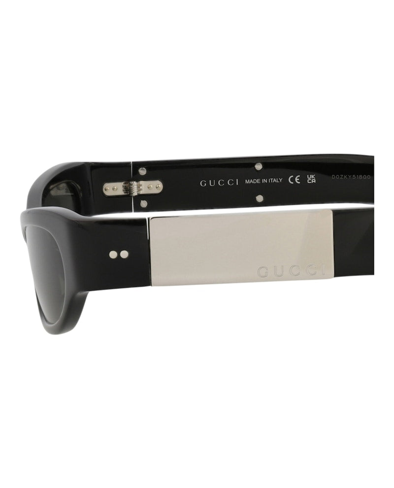 Gucci Cat Eye-Frame Recycled Acetate Sunglasses Black/Black/Grey (GG1635S-30014928-003)