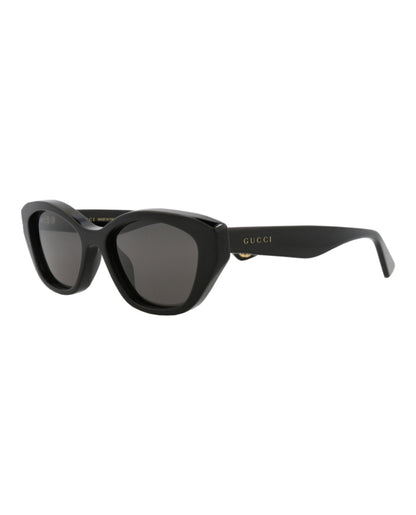 Gucci Cat Eye-Frame Recycled Acetate Sunglasses Black Black Grey (GG1638S-30014974-001)