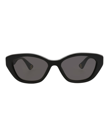 Gucci Cat Eye-Frame Recycled Acetate Sunglasses Black Black Grey (GG1638S-30014974-001)