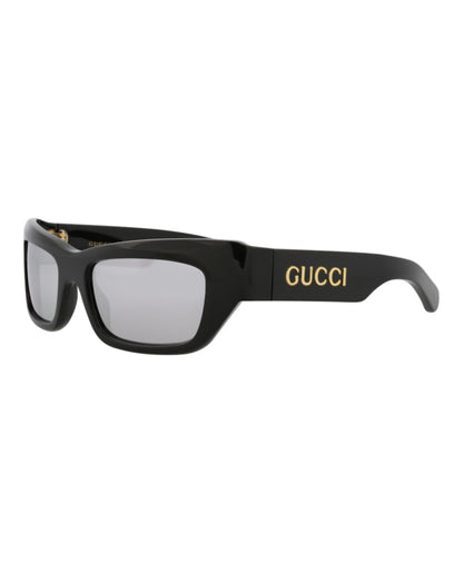 Gucci Cat Eye-Frame Recycled Acetate Sunglasses Black/Black/Silver (GG1296S-30013841-002)