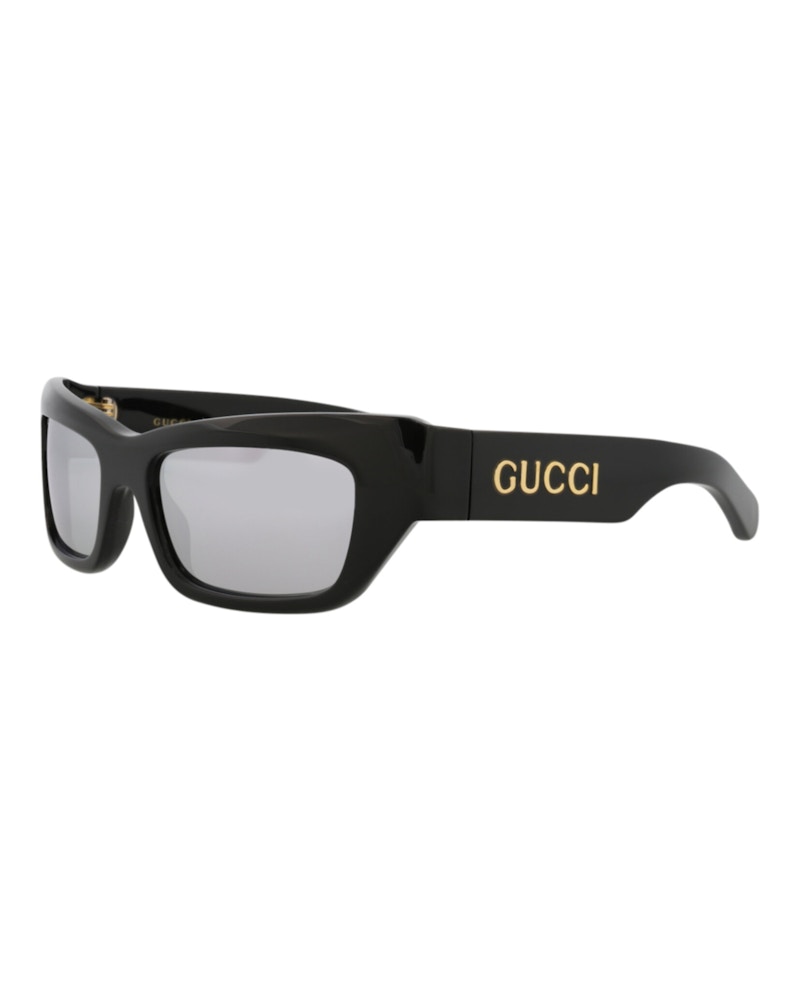 Gucci Cat Eye-Frame Recycled Acetate Sunglasses Black/Black/Silver (GG1296S-30013841-002)