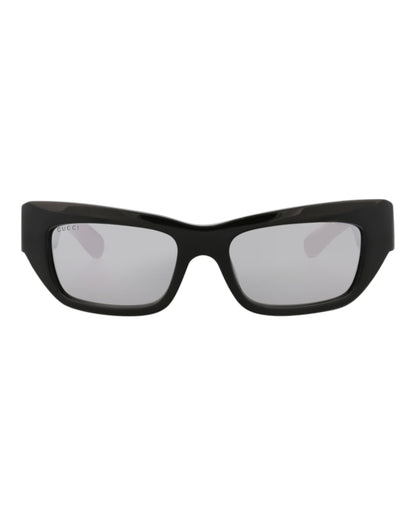 Gucci Cat Eye-Frame Recycled Acetate Sunglasses Black/Black/Silver (GG1296S-30013841-002)