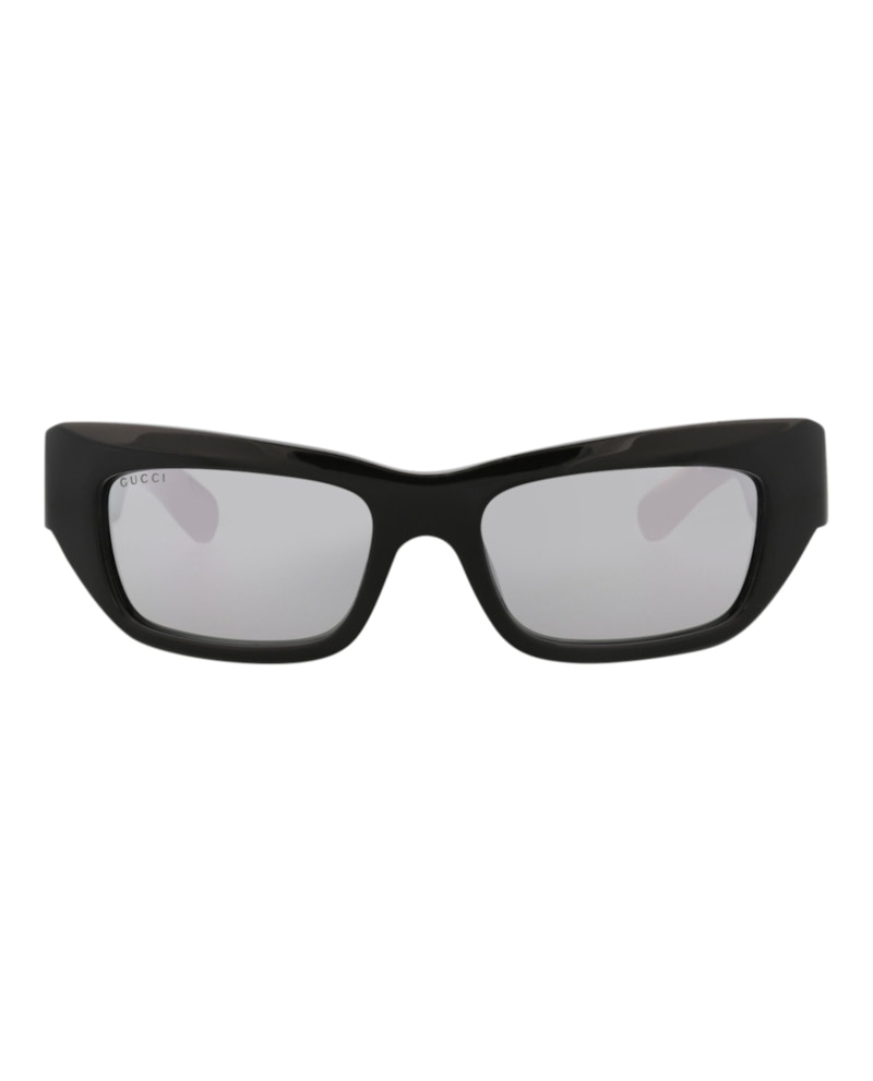 Gucci Cat Eye-Frame Recycled Acetate Sunglasses Black/Black/Silver (GG1296S-30013841-002)